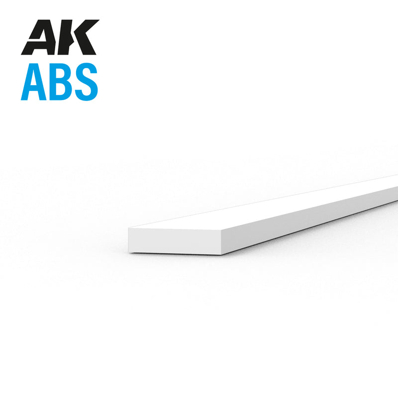 Plasticard Strip 2x350mm - 0.5mm Thickness (10 Strips)