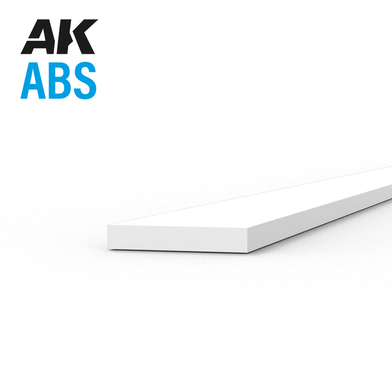 Plasticard Strip 3x350mm - 0.5mm Thickness (10 Strips)