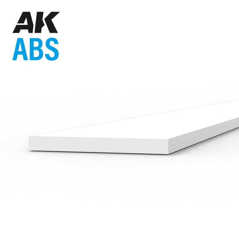 Plasticard Strip 5x350mm - 0.5mm Thickness (10 Strips)