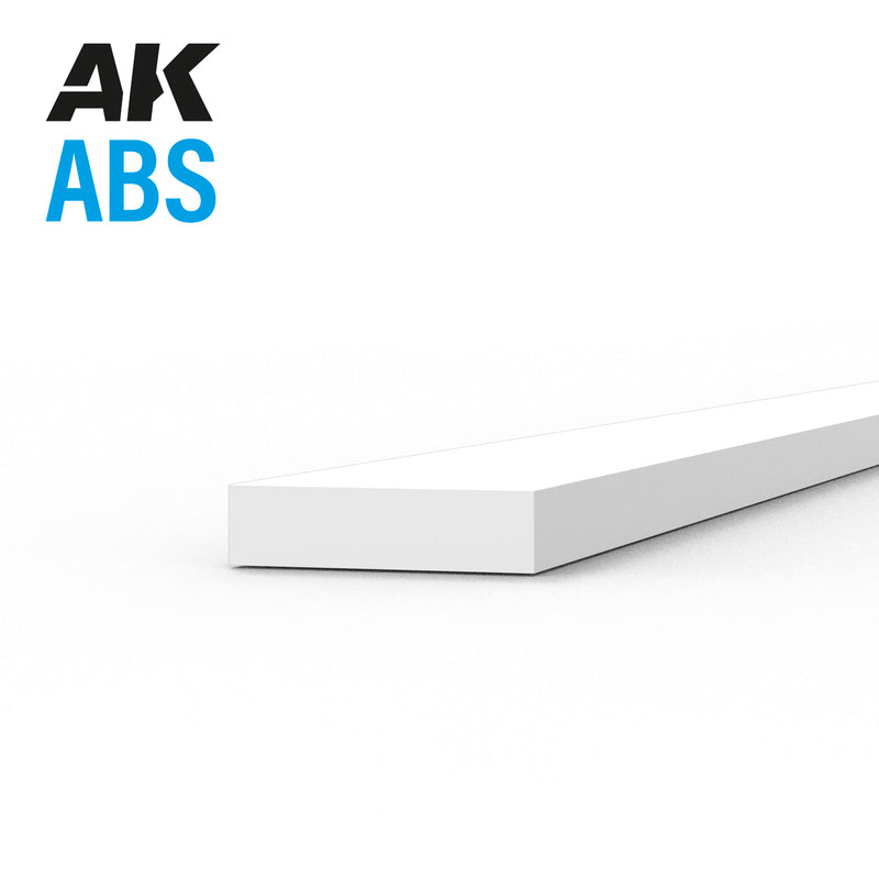 Plasticard Strip 3x350mm - 0.75mm Thickness (10 Strips)