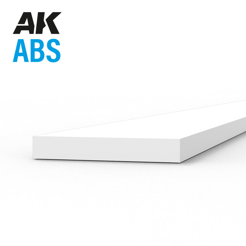 Plasticard Strip 5x350mm - 0.75mm Thickness (10 Strips)