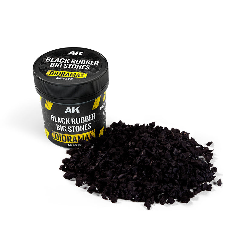AK Interactive - Black Rubber Big Stones - 100ml