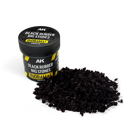 AK Interactive - Black Rubber Big Stones - 100ml