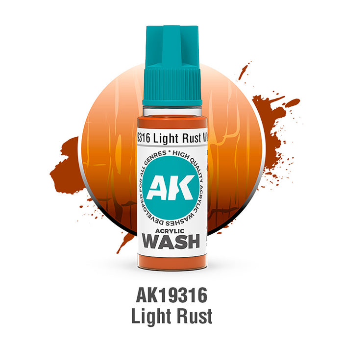 AK Interactive Acrylic Wash - Light Rust - 18ml