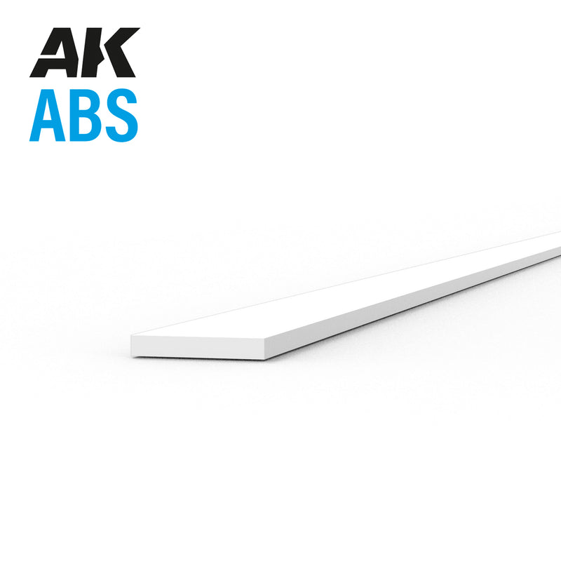 Plasticard Strip 2x350mm - 0.25mm Thickness (10 Strips)
