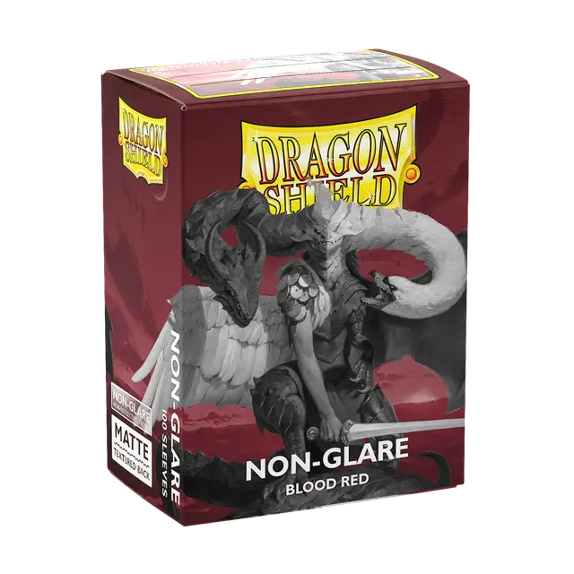 Dragon Shield Standard Sleeves - Matte Blood Red Non Glare (100 Sleeves)