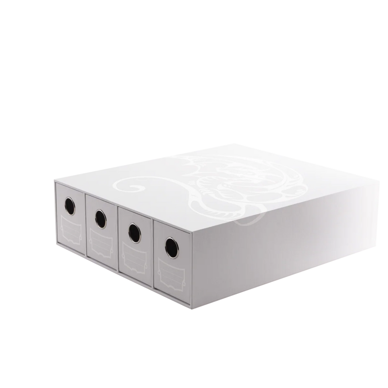 Fortress 4-Card Drawers Horizontal - White