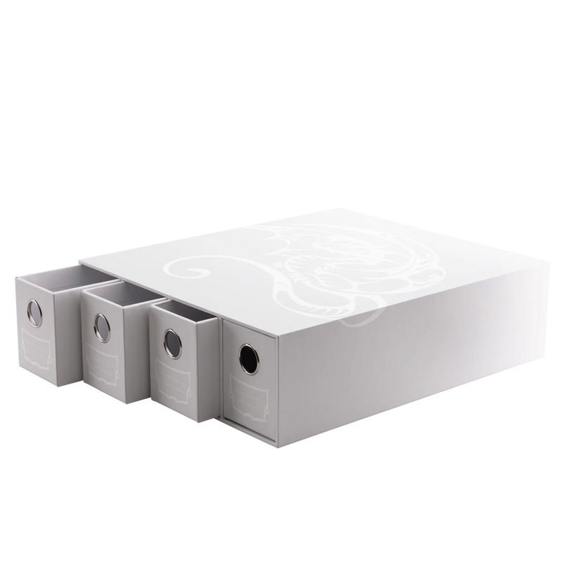 Fortress 4-Card Drawers Horizontal - White