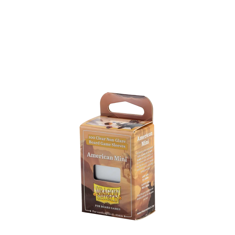 Dragon Shield - Board Game Sleeves - American Mini - Clear Non-Glare
