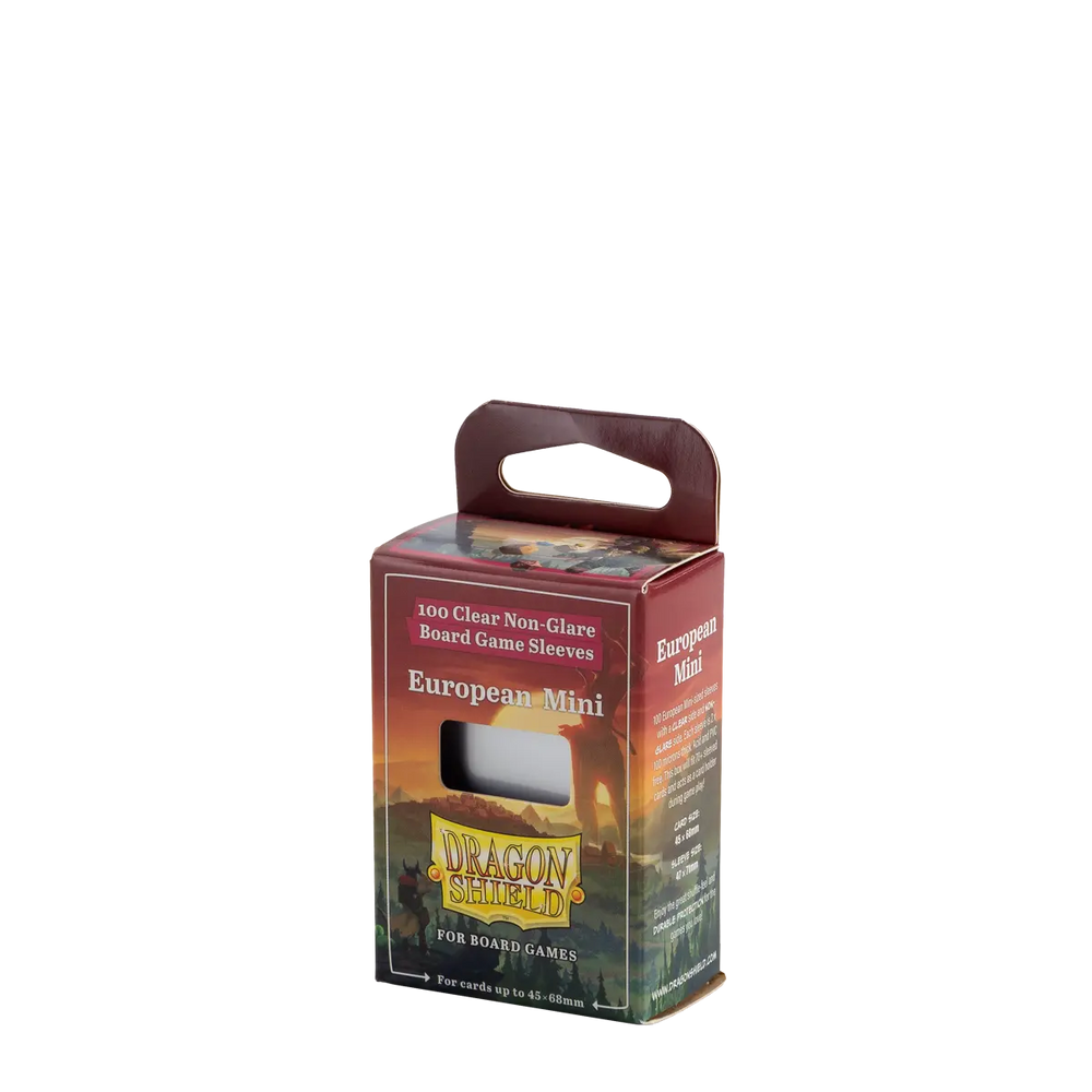 Dragon Shield - Board Game Sleeves - European Mini - Clear Non-Glare