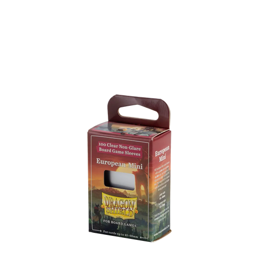 Dragon Shield - Board Game Sleeves - European Mini - Clear Non-Glare