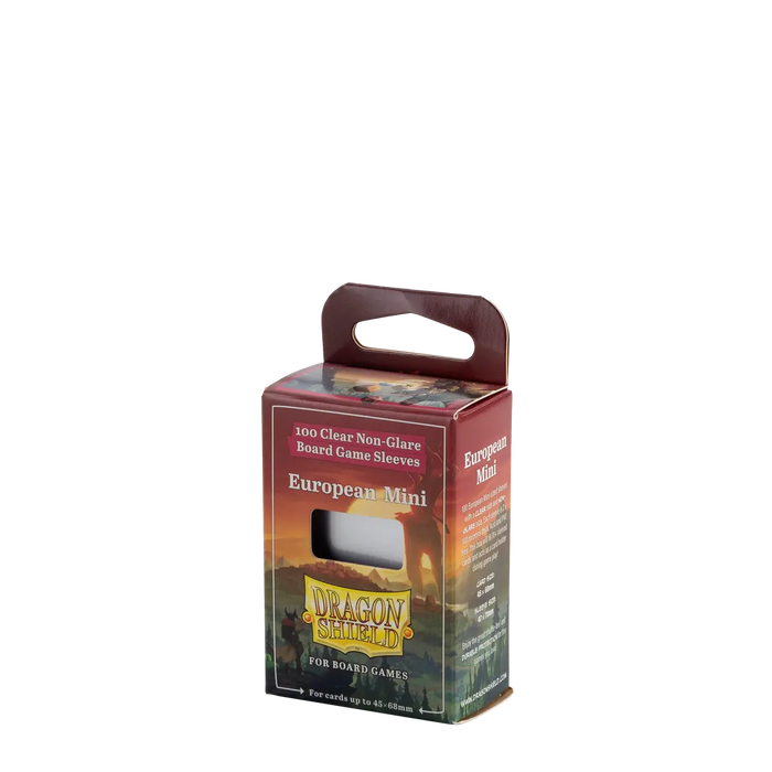 Dragon Shield - Board Game Sleeves - European Mini - Clear Non-Glare
