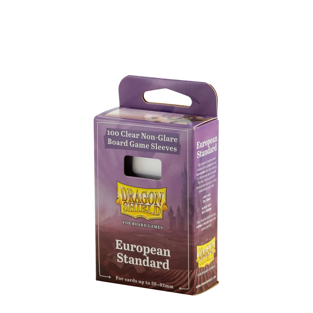Dragon Shield - Board Game Sleeves - European Standard - Clear Non-Glare