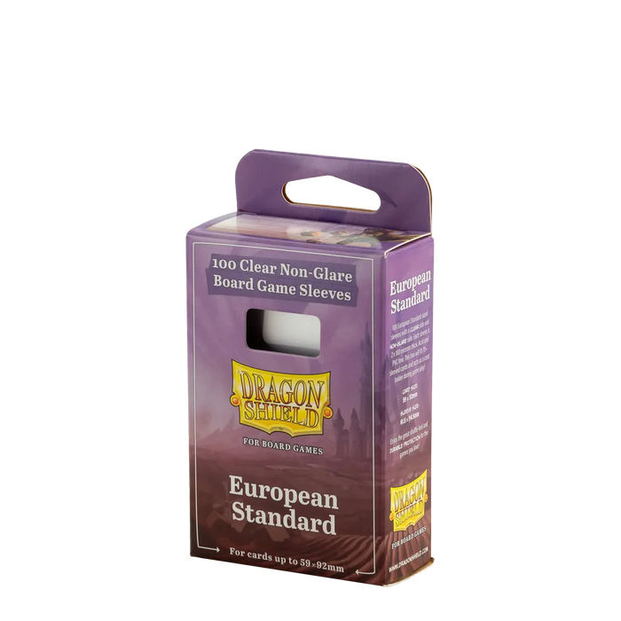 Dragon Shield - Board Game Sleeves - European Standard - Clear Non-Glare