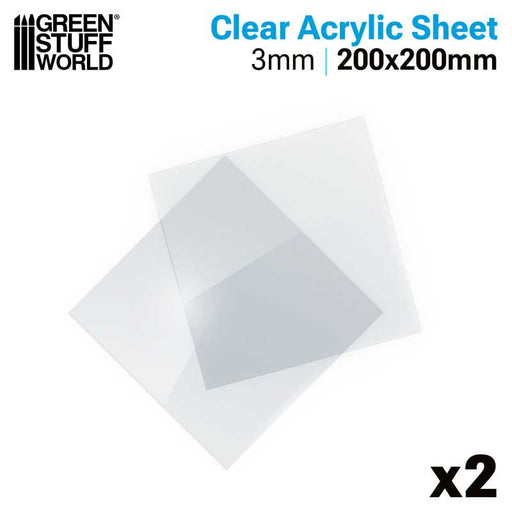Acrylic Sheets 200x200mm - 3mm Thickness (2 Sheets)