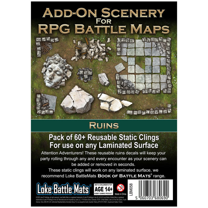 Loke Battle Mats: Add-On Scenery for RPG Maps - Ruins