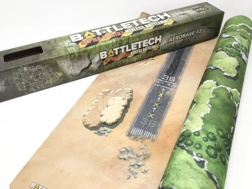 BattleTech: Alpha Strike Neoprene Battlemat - AeroBase 2/Grassland Hills 1 (36"x"22")