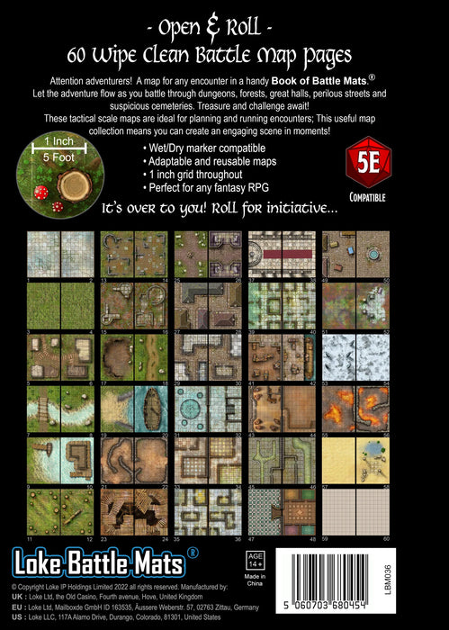 Loke BattleMats: Big Book of Battle Mats (Revised) - 30 Maps
