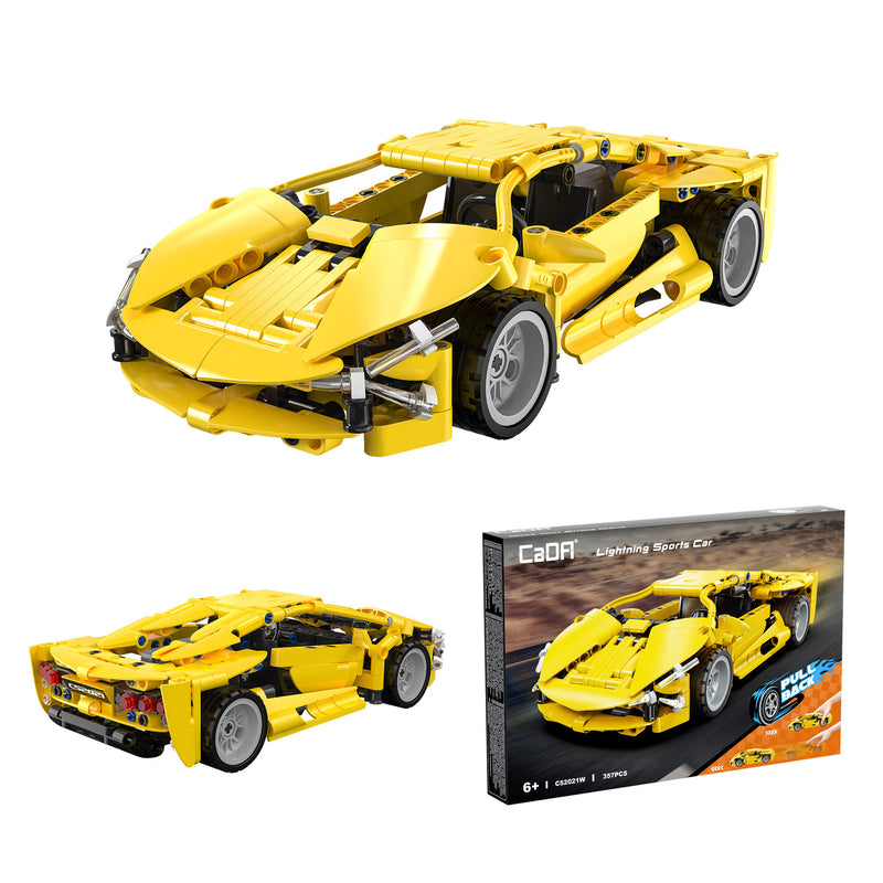 CaDA Bricks - Lightning Pull-Back Sports Car - 357pcs (1:18)