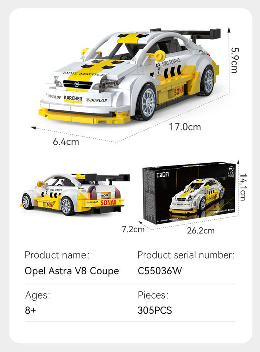 CaDA Bricks - Opel Astra V8 Coupé - 305 pcs (1:24)