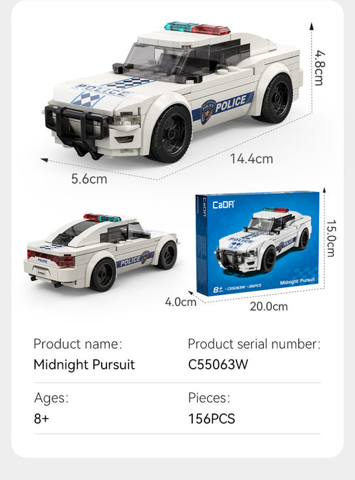 CaDA Bricks - Midnight Pursuit Police Car - 156 pcs (1:32)