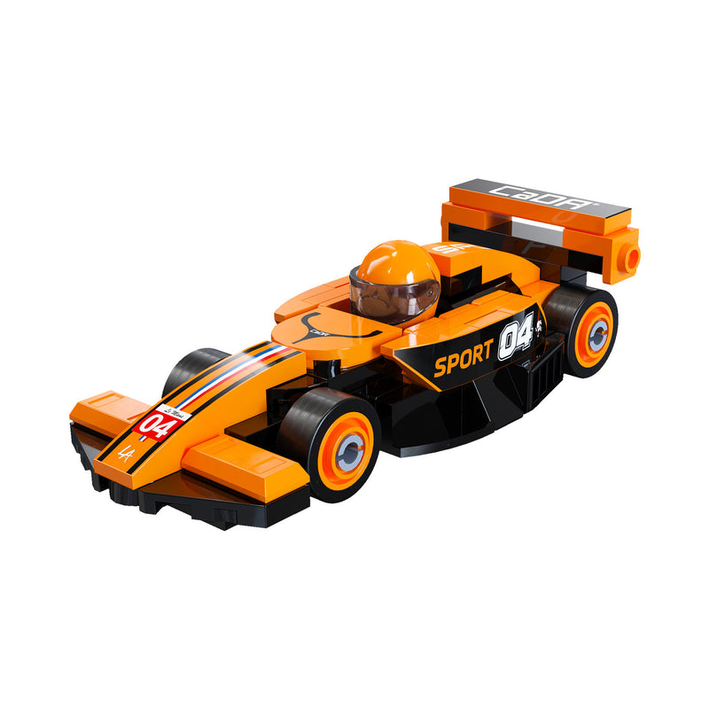CaDA Bricks - Mini Orange Circuit Racing Car (70 pcs)