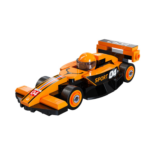 CaDA Bricks - Mini Orange Circuit Racing Car (70 pcs)