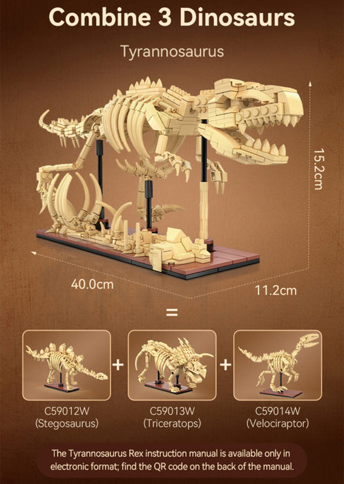 CaDA Bricks - Dinosaur Fossils: Triceratops - 272 pcs