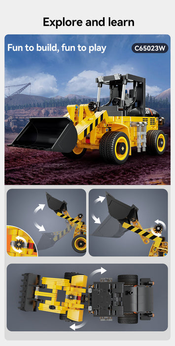 CaDA Bricks - Mini Engineering Loader / Wheel Loader - 403 pcs