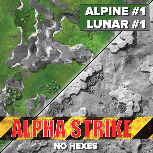 BattleTech: Alpha Strike Neoprene Battlemat - Alpine/Lunar 34"x22"