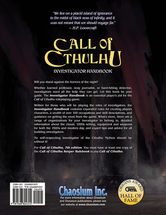 Call of Cthulhu: Investigator Handbook (7th ED.)