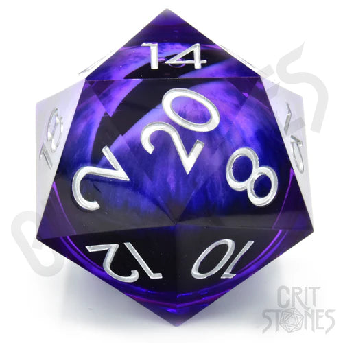 CritStones Liquid Core D20 Dice - Void Vision (50mm)