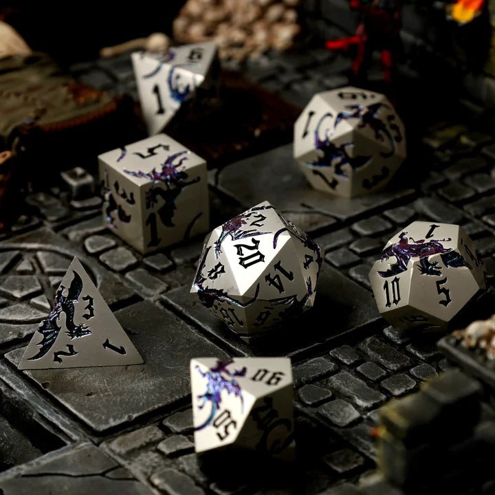 CritStones Elderwyrm Metal RPG Dice Set (7pcs)