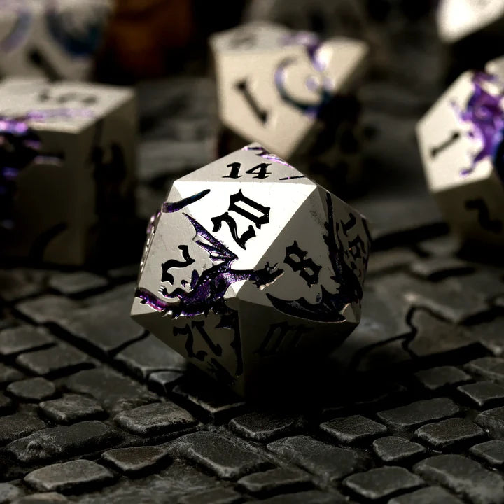 CritStones Elderwyrm Metal RPG Dice Set (7pcs)