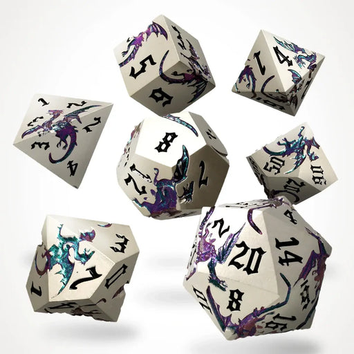 CritStones Elderwyrm Metal RPG Dice Set (7pcs)