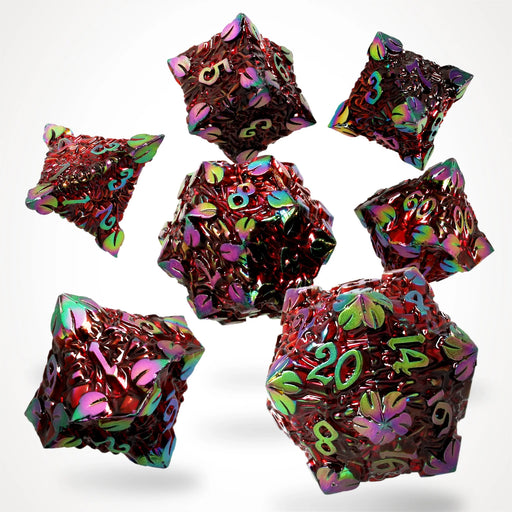 CritStones Metal RPG Dice Set - Bloodbriar (7pcs)