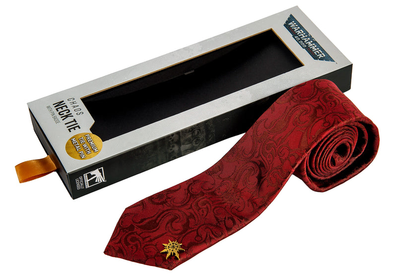 Warhammer 40,000: Chaos Neck Tie with Pin Badge