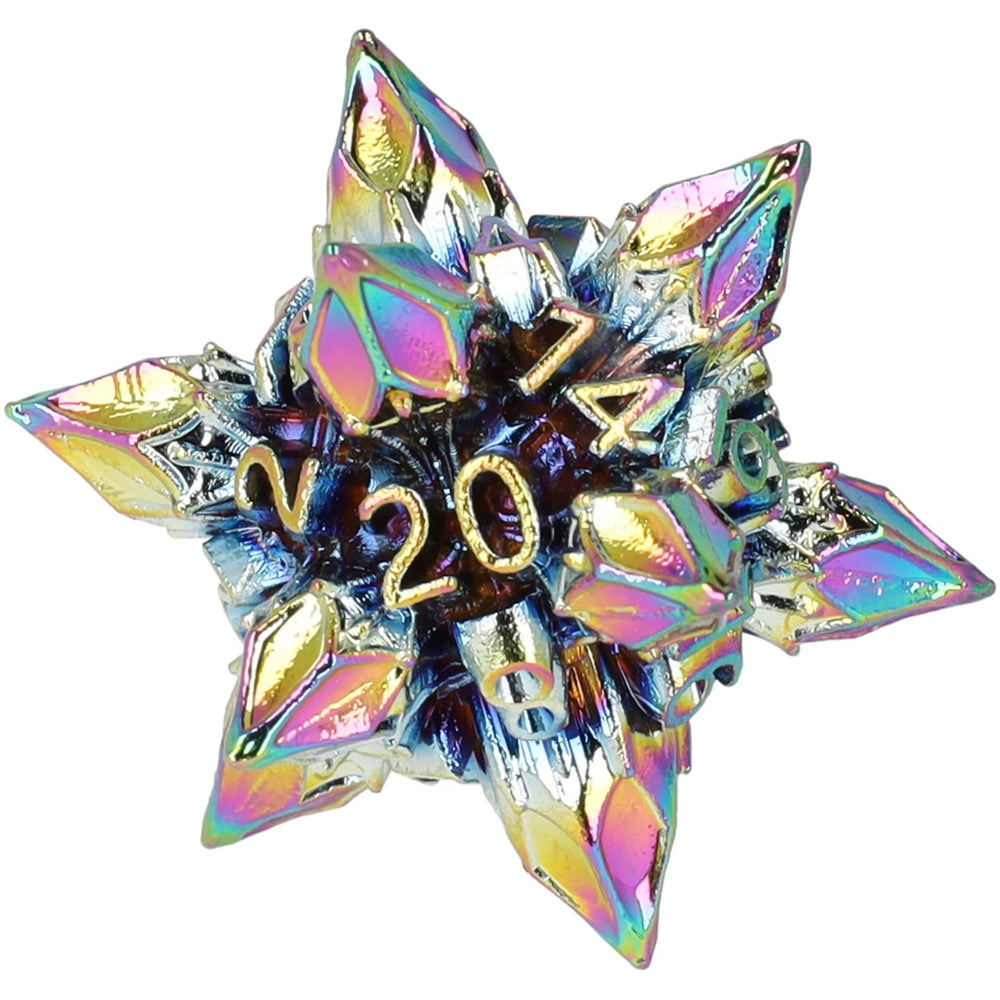 CritStones Spikey Metal Dice Set - Chaotic Bane (7pcs)