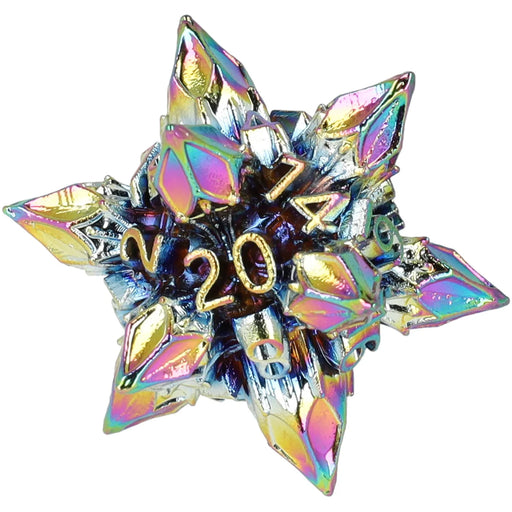 CritStones Spikey Metal Dice Set - Chaotic Bane (7pcs)