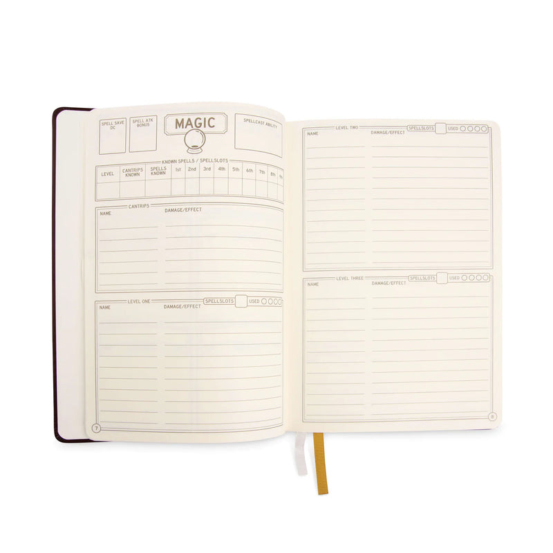 GlassStaff DnD 5e Leather Player Journal - Brown