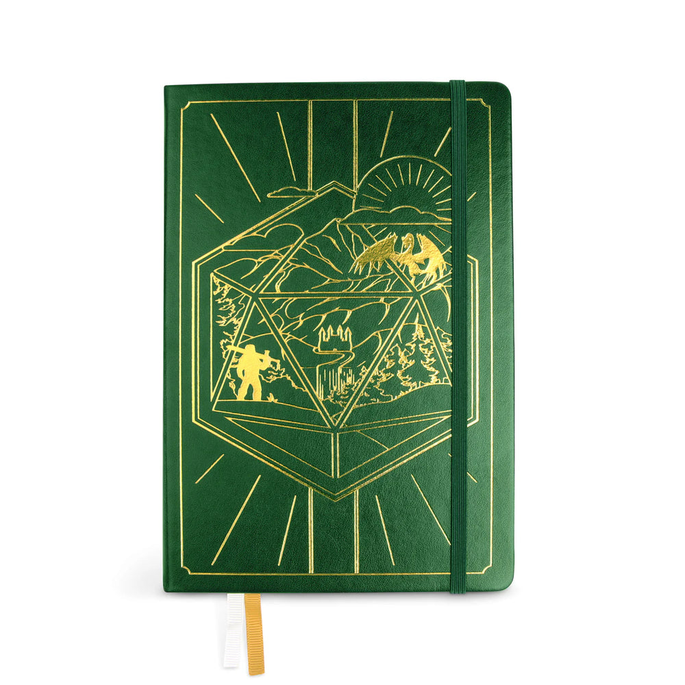 GlassStaff DnD 5e Leather Player Journal - Green