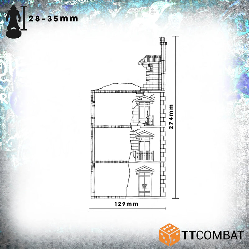 TTCombat - The City, Corner and Dilapidated Rowhouse Destroyed