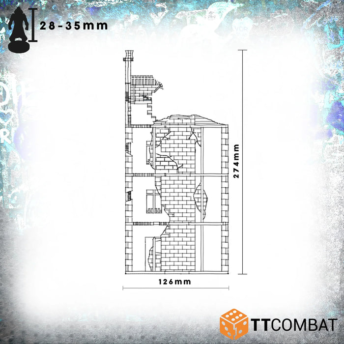 TTCombat - The City, Corner and Dilapidated Rowhouse Destroyed