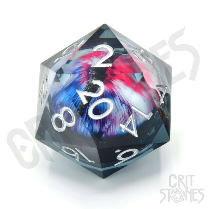 CritStones Floating Eye Resin D20 Dice - Tempest Tesserae (33mm)