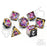 CritStones Geode Resin Dice Set - Violet Vein (7pcs)