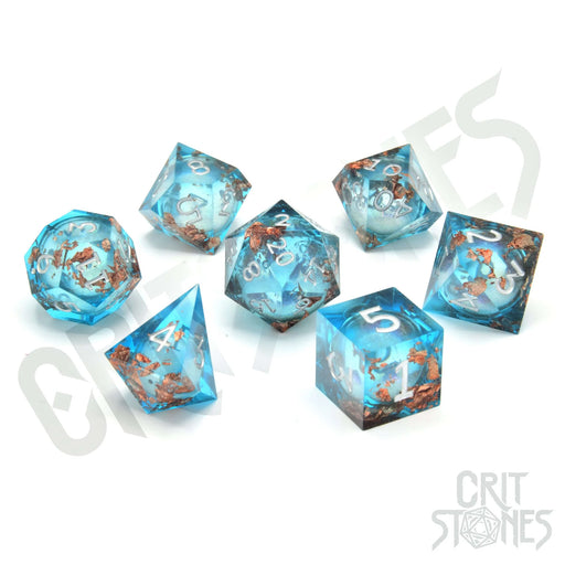 CritStones Liquid Core Resin Dice Set - Flux Fortune (7pcs)