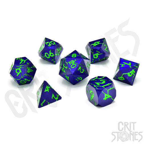 CritStones Metal Dice Set - Crazed Enigma (7pcs)
