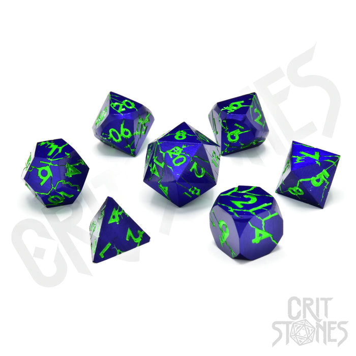CritStones Metal Dice Set - Crazed Enigma (7pcs)