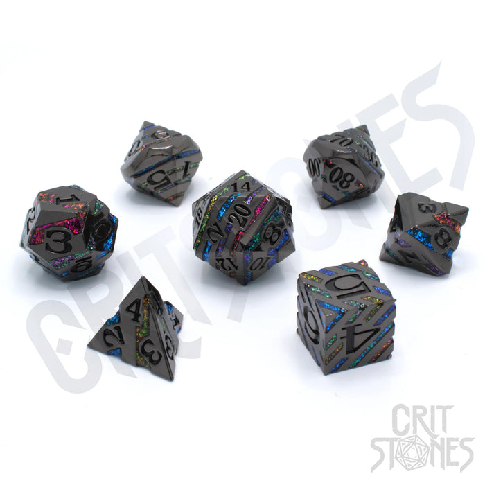 CritStones Metal Dice Set - Elysian Trails (7pcs)