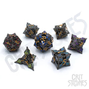 CritStones Metal Dice Set - Nocturnal Aether (7pcs)